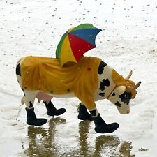 COW PARADE #7704 Mooing in the Rain 2005 W/Tag No Box -Raincoat, Umbrella, Boots