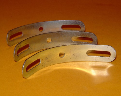 Three zinc meccano - zinc, formed
