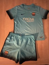 Boys Nike Barcelona Football Shirt and Shorts kit age 6-7
