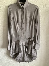 High Use Claire Campbell Deconstructed Shirt Dress Twill Pockets  IT 42 UK 10