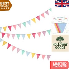 Colorful 39.5ft Bunting with