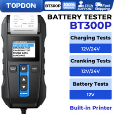 TOPDON BT300P 12V Car Truck Battery Tester Analyzer with Built-in Printer New