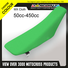 mx seat cover MX cloth Green Textured CR RM YZ KX KTM Husky Fantic TM etc