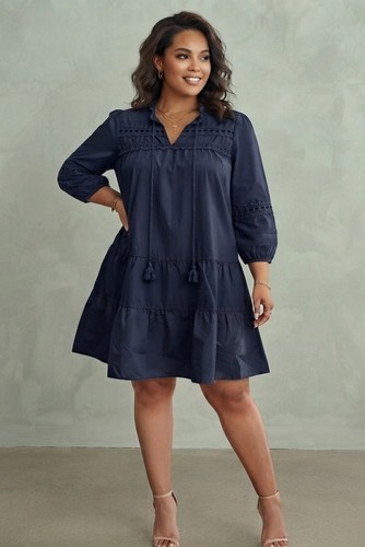 Zanzea navy blue boho tiered - zanzea,