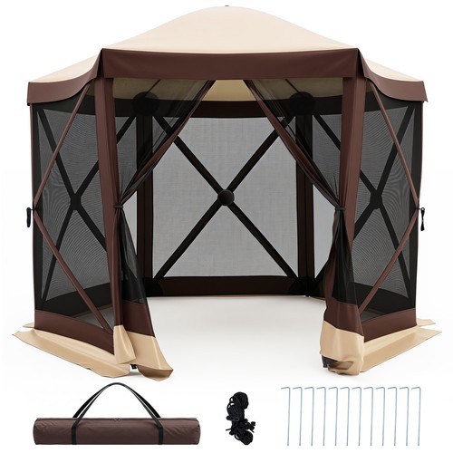 Foldable hexagonal gazebo - foldable,