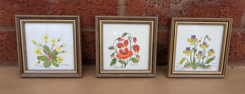 Vintage framed watercolour - framed,