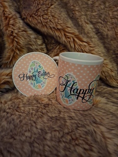 Happy easter mug coaster - ,