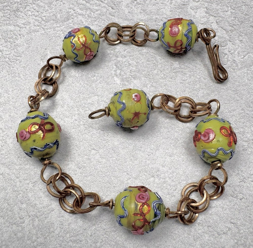 Vintage lampwork wedding cake - lampwork,