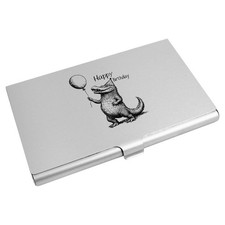 'Happy Birthday Crocodile with Balloon' Business Card Holder (CH00042819)
