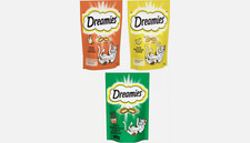 Dreamies Cat Treats Bundle with Scrumptious Chicken, Cheese & Catnip 60g x 3