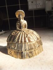 VINTAGE BRASS LADY BELL - CRINOLINE LADY BELL - HIGH 9.5 cm