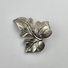Vintage Sterling Leaf Brooch