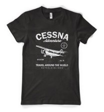 Cessna Adventures Around The World Plane Fly Personalised Unisex Adult T Shirt