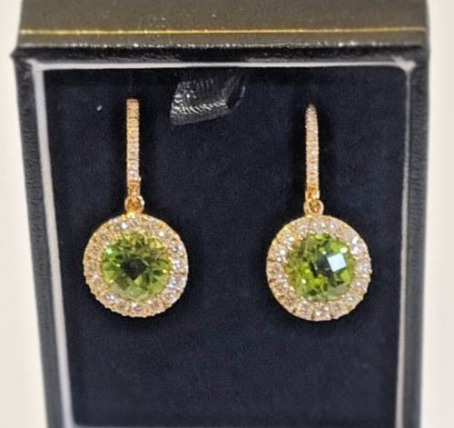 18ct 750 yellow - gold, peridot