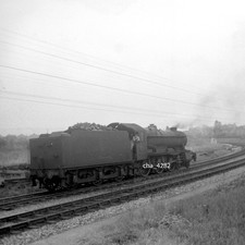 ORIGINAL LARGER RAILWAY TRAIN NEGATIVE. GWR Hall class steam loco. 