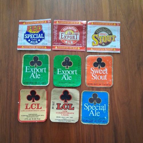 Beer bottle labels used - 9,