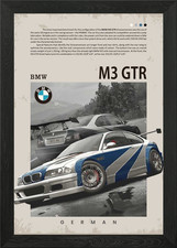BMW M3 GTR Vintage Poster