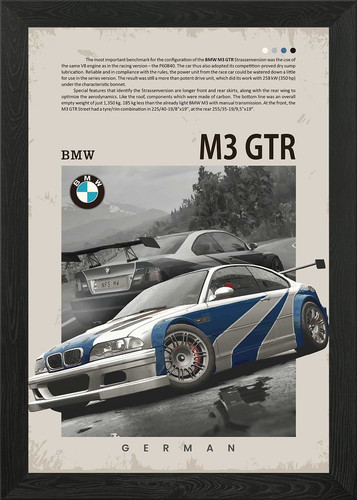Bmw gtr vintage poster - bmw,