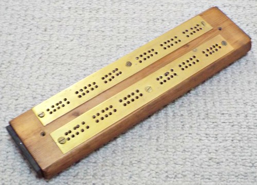 Antique brass and wood - brass,
