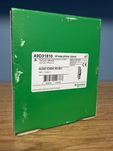 Schneider 10amp rcbo b10 acti9 - schneider,