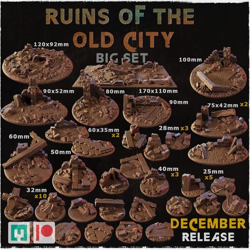 City ruins medieval miniature - medieval,
