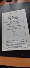 "A" TYPE PETTER INSTRUCTION BOOK AND PARTS LIST STATIONARY ENGINE