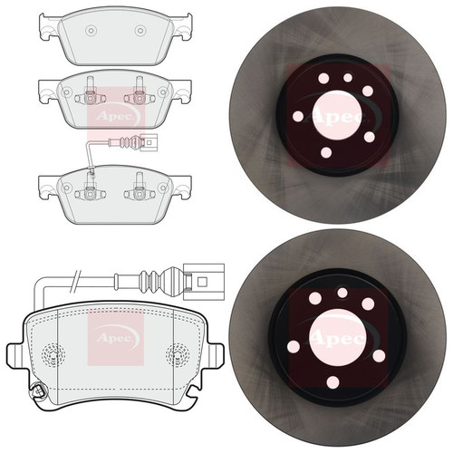 Apec front rear brake - rear, discs