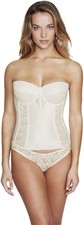 Dominique Ivory 94793 Strapless Lace Longline Wedding Bridal Bra Corset 40D