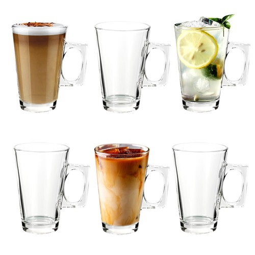 Set clear latte glasses - set, of