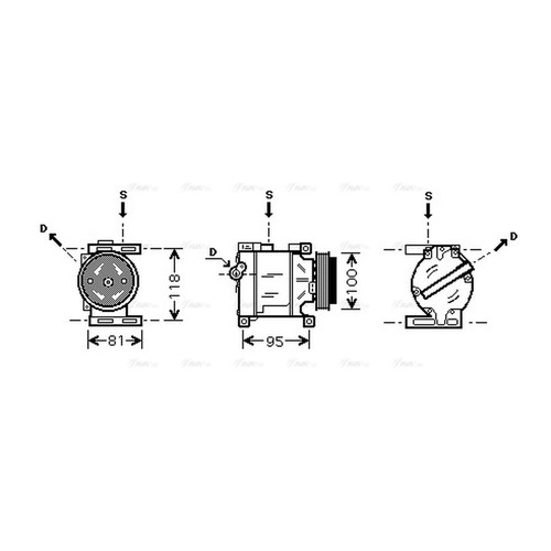Air con compressor - compressor, for