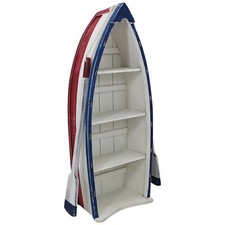 Boat shelf with paddle wooden