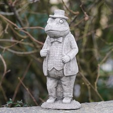 Mr Toad Stone Statue | Wind in the Willows Animal Garden Ornament Outdoor Frog