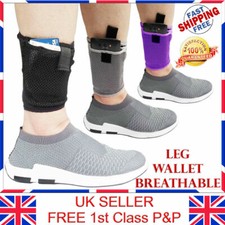 LTG PRO® Concealed Ankle Leg Mesh Wallet Travel Pouch Passport Mobile Purse Bag