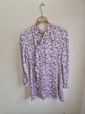 Zara Lilac Floral Tie-Neck