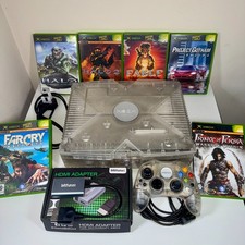 Original xbox crystal console - original,