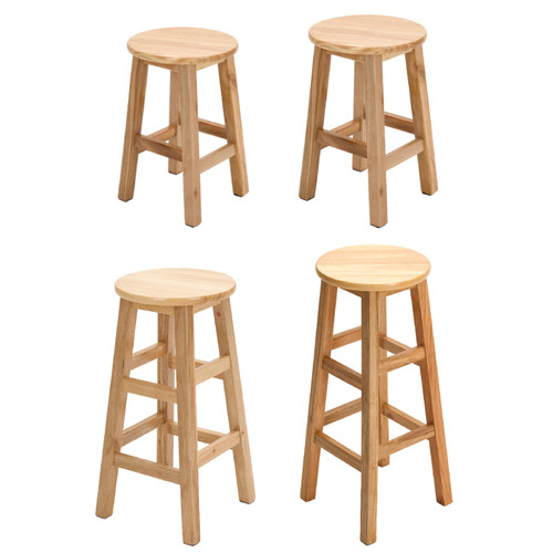Solid wooden bar stool round - bar,