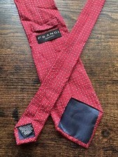 FRANGI Tie Rack Tie Red Mens Silk Tie Geometric Pattern Tie 