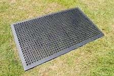 Heavy Duty Rubber Mat for Horse Stable Gateway Path Track 1.5m x 0.9m Black 