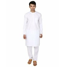 New White Cotton Kurta Pajama For Men Yoga Indian Clothing
