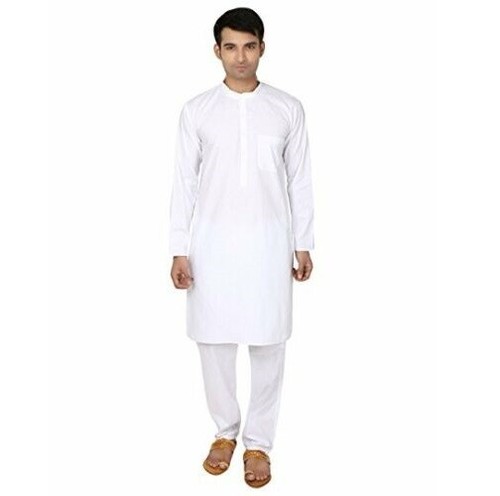 New white cotton kurta - cotton, pajama