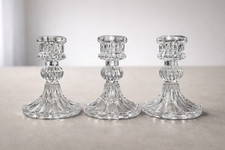 Set of 3 Glass Candle Holders