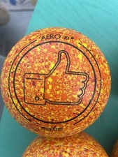 Aero Maxim Lawn Bowls, Size 5, Stamped 2032 In Speckled Orange
