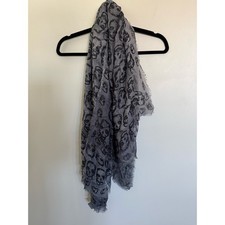 Women’s Zadig & Voltaire Kerry Skull Print Scarf in Charcoal