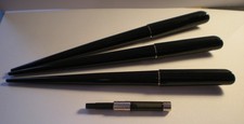3 SHEAFFER WHITE DOT CALLIGRAPHY PENS B 0.07 M 0.05 F 0.03 & PISTON CONVERTOR