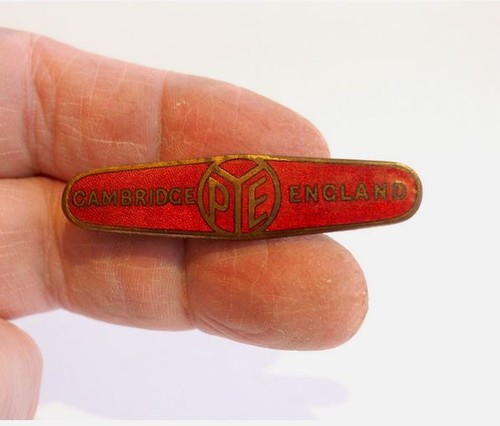 Metal pye radio - pye, badge