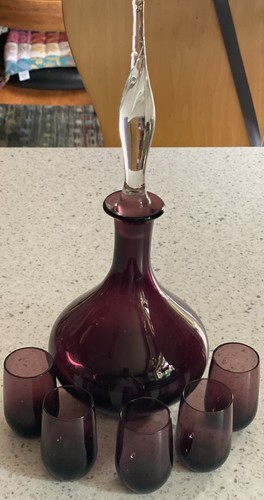 Empoli amethyst decanter with - empoli,