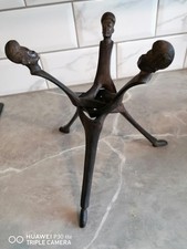 Unique unusual African Plant Stand Carved From A Single Piece of Wood From Kenya