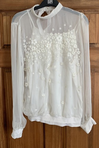 Miss posh ivory sheer floral - posh,