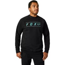 Fox Racing Pinnacle Crew Jumper Casual Fleece Black Blue
