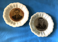 A pair of plastic wall plates